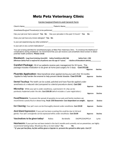 Canine Surgical Check-in and Consent Form