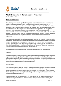 AQH-I5 Models of Collaborative Provision - DocuShare