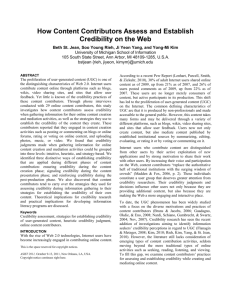 How Content Contributors Assess and Establish Credibility on the Web