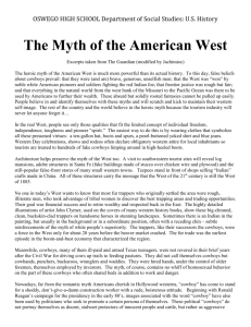 Myth of the West Reading