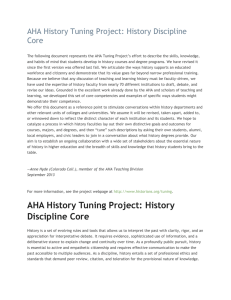APC 100714 Resource AHA History Tuning Project