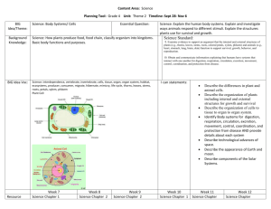 Content Area: Science Planning Tool: Grade 4 Unit: Theme 2