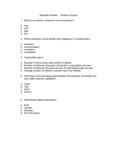 Semester Review – Student Quizzes Which is an abiotic component