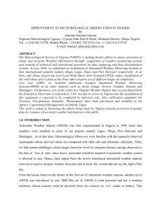 improvement to meteorological observation in nigeria