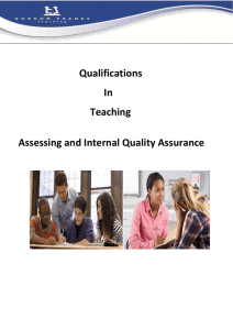 Qualifications in Education and Training – Application Form