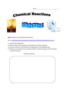 Chemical Reaction Webquest