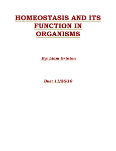 HOMEOSTASIS AND ITS FUNCTION IN ORGANISM 6