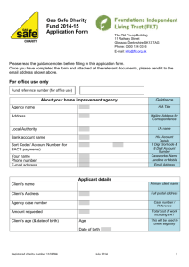 Application Form - Foundations Independent Living Trust