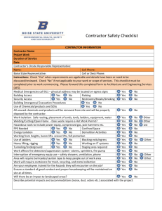 Contractor Safety Checklist