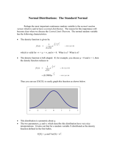 Normal Distributions: The Standard Normal