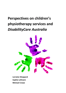 Perspectives on children`s physiotherapy services