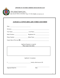 Appendix B to F FO 3360 - National Police College of Jamaica