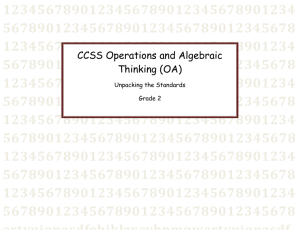 CCSS Operations and Algebraic Thinking (OA)