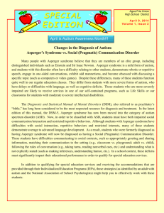 Autism Newsletter April 2014 - Agua Fria Union High School District