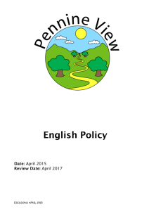 ENGLISH AND LITERACY POLICY