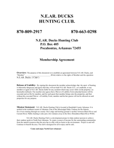 Membership Form - NEAR Ducks Club LLC