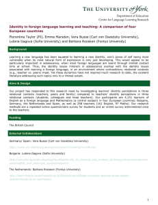 Identity in foreign language learning and teaching