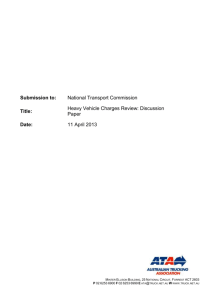 Heavy Vehicle Charges Review submission