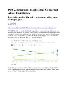 Post Zimmerman Blacks More Concerned About Civil Rights