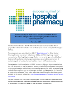 November 2013 - European Association of Hospital Pharmacists