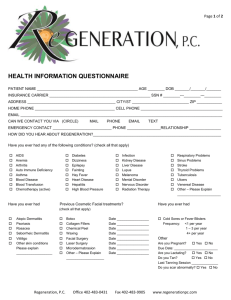 health information questionnaire
