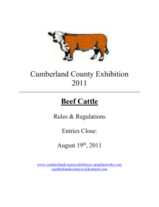 2011 Beef Rules and Regulations
