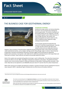 The Business Case for Geothermal Energy