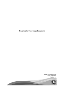 Devolved Services Scope Document