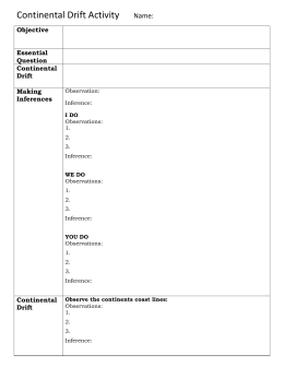 Continental Drift Notes answer key