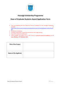 Dean of Graduate Students Award Application Form
