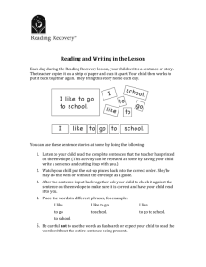 Reading and Writing in Lesson