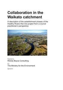Collaboration in the Waikato Catchment 21 April 2015