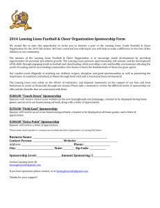 2014 Lansing Lions Football & Cheer Organization Sponsorship Form