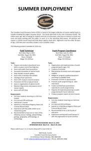 Posting for two summer student jobs