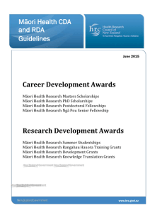 Māori Health Research Development Awards