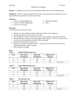 Scientific Method Bubble Gum Lab