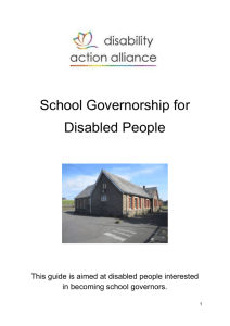 School Governorship for Disabled People Guide – Word doc