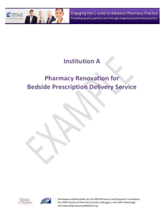 Pharmacy Renovation for Bedside Rx Delivery