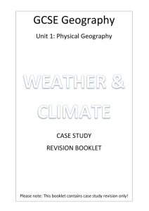 WEATHER & CLIMATE Case Study SUMMARY