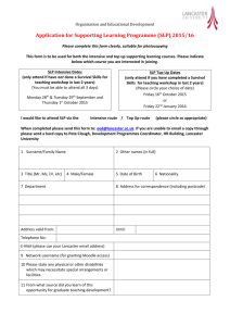 application form - Lancaster University