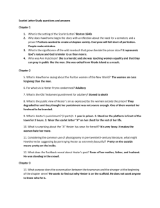 Scarlet Letter Study questions and answers Chapter 1 What is the