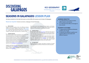 Seasons in Galapagos KS3 Geography Lesson Plan