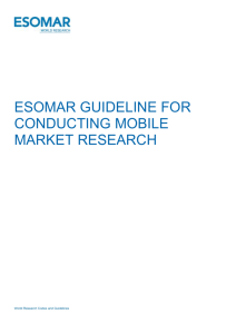 ESOMAR Guideline for Conducting Mobile Market Research .doc