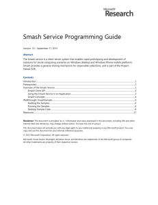 Smash Service Programming Guide