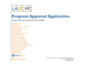 Program Approval Application - Los Angeles Mission College