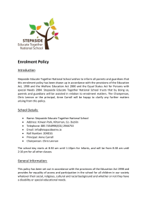 Enrolment Policy Introduction - Stepaside Educate Together