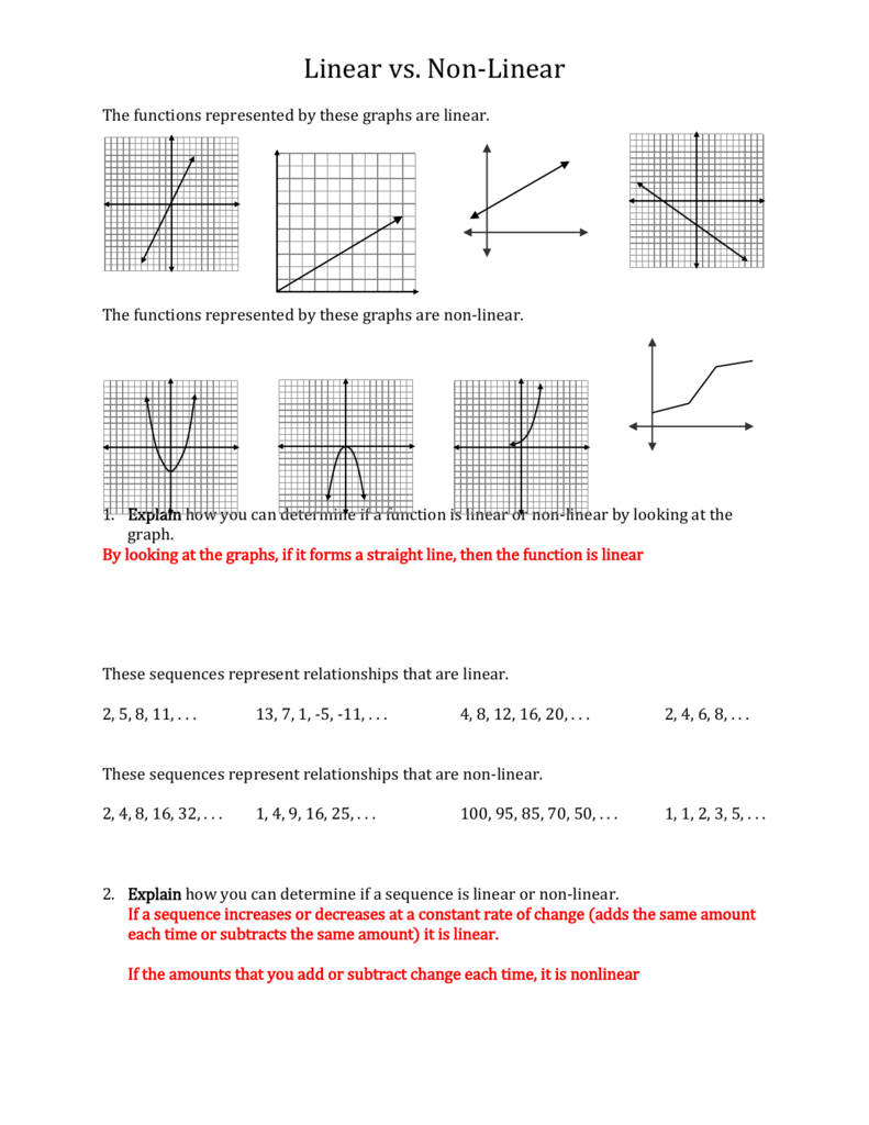 ️Linear Vs Nonlinear Worksheet Free Download Qstion co