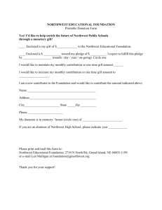 Printable Donation Form (Word)