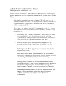 Cultural Awareness Committee Minutes 2014-10-7
