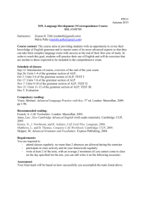 EFL Language Development 3/Correspondence Course
